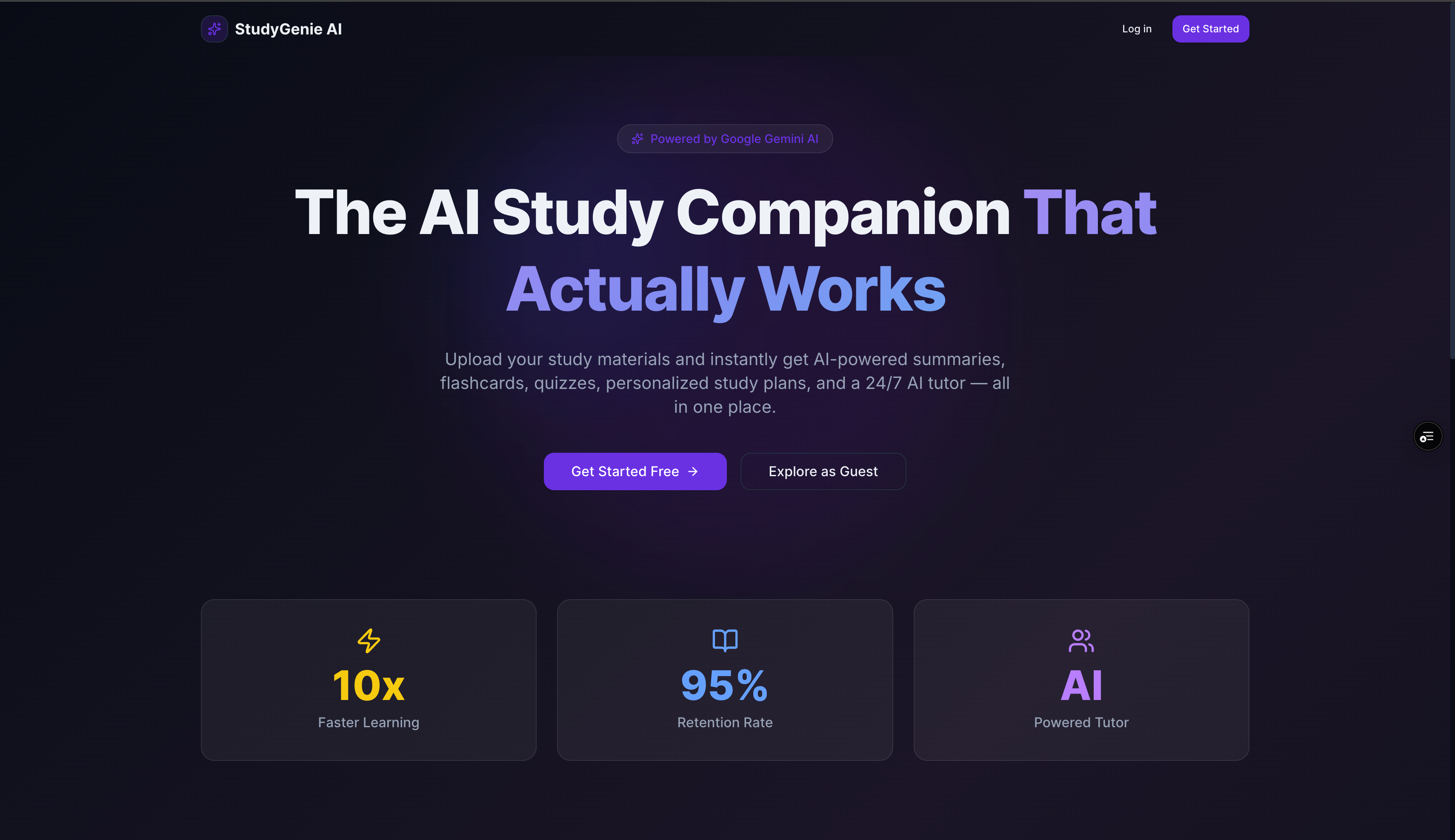 StudyGenie AI screenshot